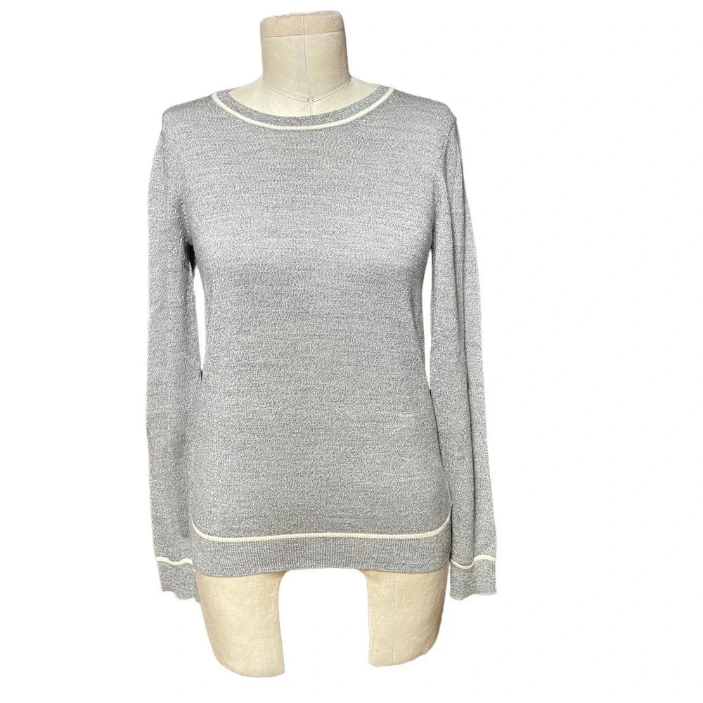 Theory Jaidyn Soft Luster Merino Wool Sweater in‎ Heather Gray Size XS